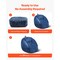 Blue Fabric Bean Bag Chair with Memory Foam, Anti-Slip & Portable
